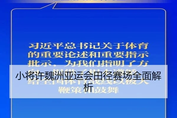 小将许魏洲亚运会田径赛场全面解析